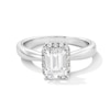 Thumbnail Image 1 of 1-3/4 CT. T.W. Emerald-Cut Certified Lab-Created Diamond Frame Engagement Ring in 14K White Gold (F/VS2)