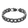 Thumbnail Image 0 of 12.0mm Hexagon Link Bracelet in Solid Stainless Steel with Matte Black Ion Plate - 9.0"