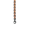 Thumbnail Image 1 of 6.4mm H-Link Bracelet in Solid Stainless Steel with Black and Brown Ion Plate - 9.0"