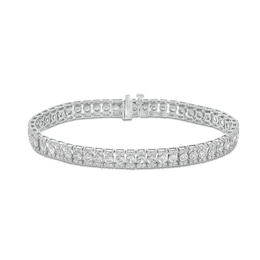 8 CT. T.W. Certified Lab-Created Diamond Triple Row Bracelet in 10K White Gold (I/SI2)