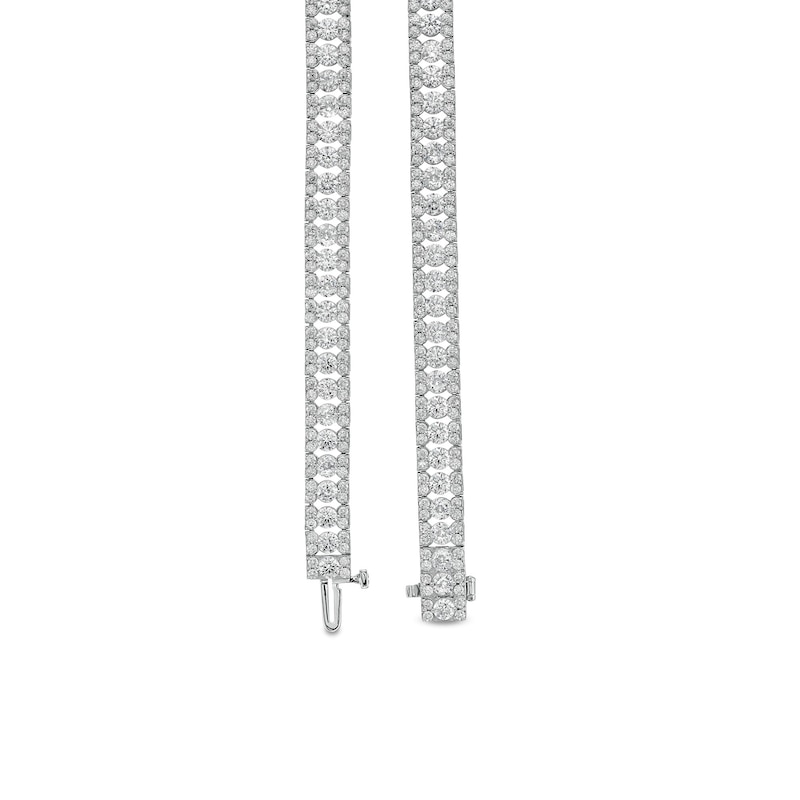 Main Image 2 of 8 CT. T.W. Certified Lab-Created Diamond Triple Row Bracelet in 10K White Gold (I/SI2)