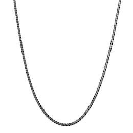 3.0mm Franco Snake Chain Necklace in Solid Stainless Steel with Black Ion Plate - 24&quot;