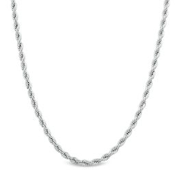 5.0mm Rope Chain Necklace in Solid Stainless Steel - 24&quot;