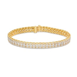 8 CT. T.W. Certified Lab-Created Diamond Triple-Row Bracelet in 10K Gold (I/SI2)