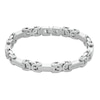 Thumbnail Image 0 of 1/4 CT. T.W. Diamond Byzantine Link Bracelet in Stainless Steel - 8.5"