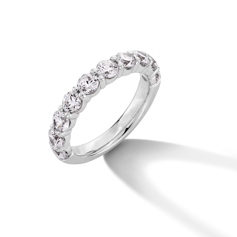 Main Image 3 of 2 CT. T.W. Certified Lab-Created Diamond Ten Stone Anniversary Band in 14K White Gold (F/VS2)