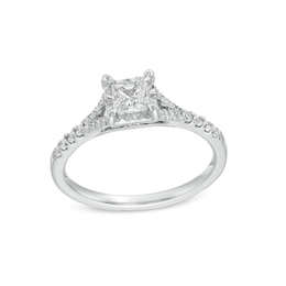 5/8 CT. T.W. Princess-Cut Miracle Frame Split Shank Engagement Ring in 10K White Gold