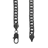 Thumbnail Image 3 of 9.5mm Curb Chain Necklace in Solid Stainless Steel with Black Ion Plate - 24&quot;