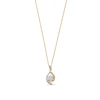 Thumbnail Image 0 of 1/3 CT. T.W. Multi-Diamond Flower Twist Teardrop Pendant in 10K Gold