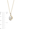 Thumbnail Image 2 of 1/3 CT. T.W. Multi-Diamond Flower Twist Teardrop Pendant in 10K Gold