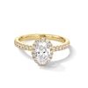 Thumbnail Image 1 of 1-1/3 CT. T.W. Oval Certified Lab-Created Diamond Frame Engagement Ring in 10K Gold (F/SI2)