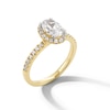 Thumbnail Image 2 of 1-1/3 CT. T.W. Oval Certified Lab-Created Diamond Frame Engagement Ring in 10K Gold (F/SI2)