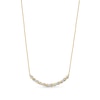 Thumbnail Image 0 of 1/3 CT. T.W. Diamond and Polished Twist Curved Bar Necklace in 10K Gold