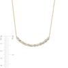 Thumbnail Image 2 of 1/3 CT. T.W. Diamond and Polished Twist Curved Bar Necklace in 10K Gold