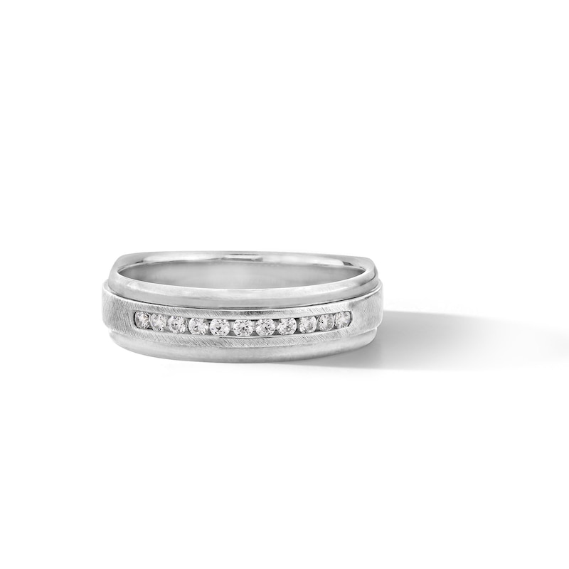 Main Image 1 of 1/5 CT. T.W. Diamond Channel-Set Anniversary Band in 10K White Gold