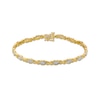 Thumbnail Image 1 of 1/2 CT. T.W. Marquise Multi-Diamond &quot;XO&quot; Link Bracelet in 10K Gold - 7.25&quot;