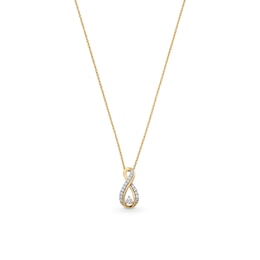 1/5 CT. T.W. Diamond Infinity Pendant in 10K Gold