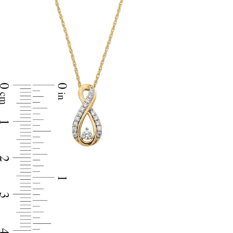 1/5 CT. T.W. Diamond Infinity Pendant in 10K Gold