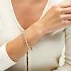 Thumbnail Image 1 of 1 CT. T.W. Diamond and Polished Twist Link Bracelet in 10K Gold - 7.25"