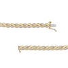 Thumbnail Image 2 of 1 CT. T.W. Diamond and Polished Twist Link Bracelet in 10K Gold - 7.25"