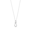 Thumbnail Image 0 of Diamond Accent Three Stone Infinity Twist Pendant in Sterling Silver