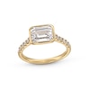 Thumbnail Image 0 of 2-1/4 CT. T.W. Emerald-Cut Certified Lab-Created Diamond Sideways Bezel-Set Engagement Ring in 14K Gold (F/VS2)