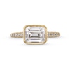 Thumbnail Image 3 of 2-1/4 CT. T.W. Emerald-Cut Certified Lab-Created Diamond Sideways Bezel-Set Engagement Ring in 14K Gold (F/VS2)