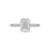 Thumbnail Image 3 of 1-3/4 CT. T.W. Emerald-Cut Certified Lab-Created Diamond Bezel-Set Engagement Ring in 14K White Gold (F/VS2)