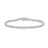 Thumbnail Image 0 of 1/2 CT. T.W. Diamond Oval Link Tennis Bracelet in Sterling Silver