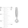 Thumbnail Image 1 of 1 CT. T.W. Certified Lab-Created Diamond Dangle Hoop Earrings in Sterling Silver (I/SI2)