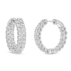 Thumbnail Image 0 of 5 CT. T.W. Certified Lab-Created Diamond Double Row Inside-Out Hoop Earrings in 14K White Gold (F/SI2)