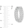 Thumbnail Image 1 of 5 CT. T.W. Certified Lab-Created Diamond Double Row Inside-Out Hoop Earrings in 14K White Gold (F/SI2)