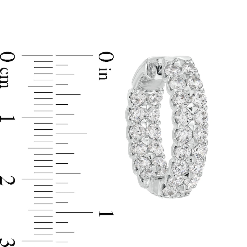 5 CT. T.W. Certified Lab-Created Diamond Double Row Inside-Out Hoop Earrings in 14K White Gold (F/SI2)