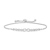 Thumbnail Image 1 of 1/4 CT. T.W. Diamond Infinity Link Bolo Bracelet in Sterling Silver - 9.5”