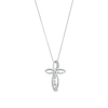 Thumbnail Image 0 of 1/4 CT. T.W. Journey Diamond Loop Cross Pendant in Sterling Silver