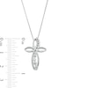 Thumbnail Image 2 of 1/4 CT. T.W. Journey Diamond Loop Cross Pendant in Sterling Silver