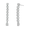 Thumbnail Image 1 of 1/6 CT. T.W. Pear-Shaped Multi-Diamond Linear Drop Earrings in Sterling Silver