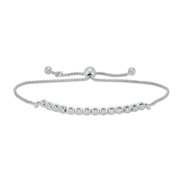 1/4 CT. T.W. Diamond Tennis Bolo Bracelet in Sterling Silver - 9.5”