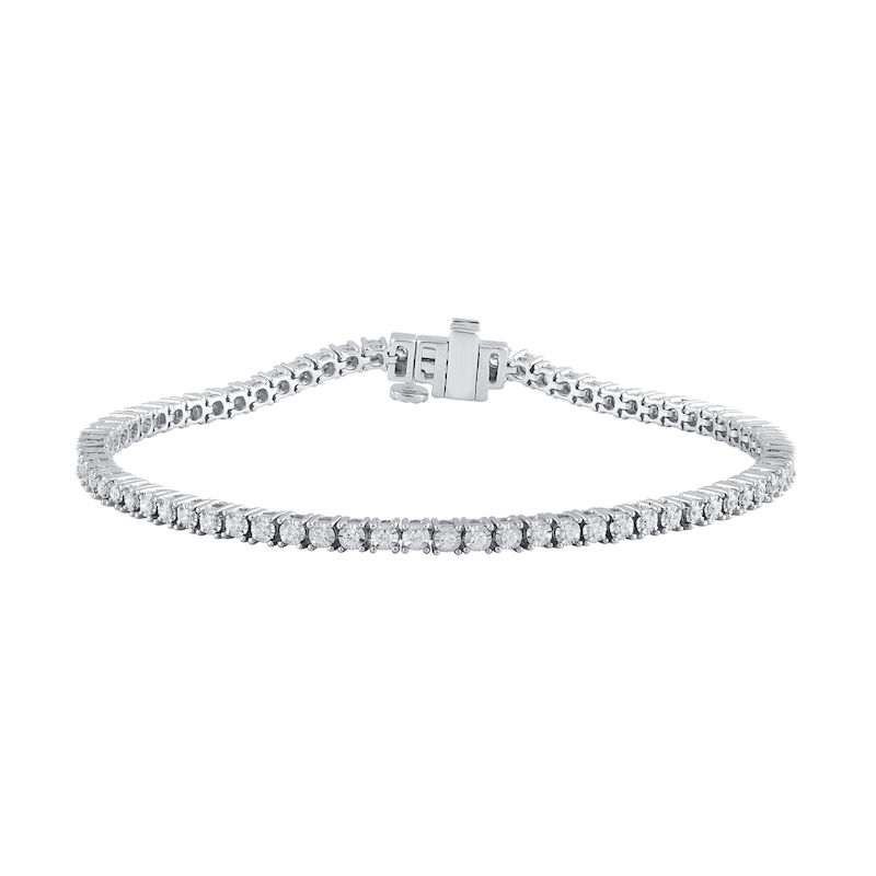 Main Image 1 of 1 CT. T.W. Diamond Tennis Bracelet in 14K White Gold - 7.25”