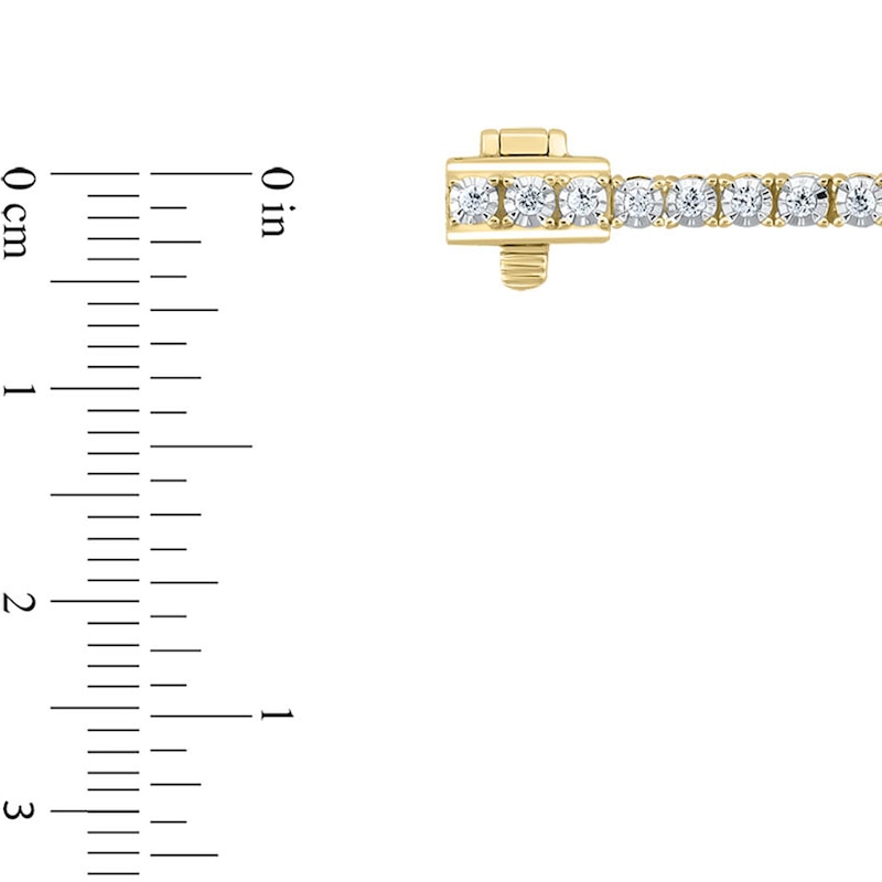 Main Image 3 of 1 CT. T.W. Diamond Tennis Bracelet in 10K Gold - 7.25”