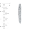 Thumbnail Image 3 of 1 CT. T.W. Diamond Graduated Hoop Earrings in 10K White Gold