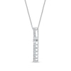 Thumbnail Image 2 of 1/4 CT. T.W. Diamond Cross Pendant in 10K White Gold