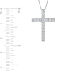 Thumbnail Image 3 of 1/4 CT. T.W. Diamond Cross Pendant in 10K White Gold