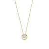 Thumbnail Image 1 of 1/8 CT. T.W. Multi-Diamond Circle Pendant in Sterling Silver with 10K Gold Plate