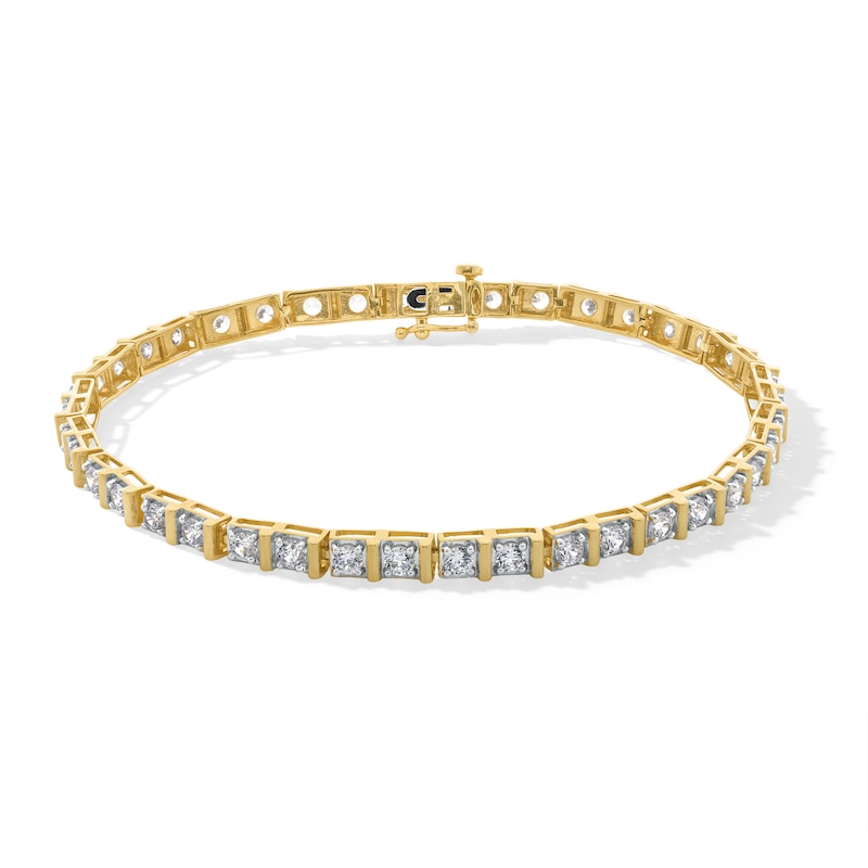 Main Image 1 of 5 CT. T.W. Certified Lab-Created Diamond Tennis Bracelet in 10K Gold (F/SI2) - 8.5”