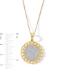 Thumbnail Image 2 of 1/2 CT. T.W. Multi-Diamond Chain Link Frame Pendant in 10K Gold - 22”