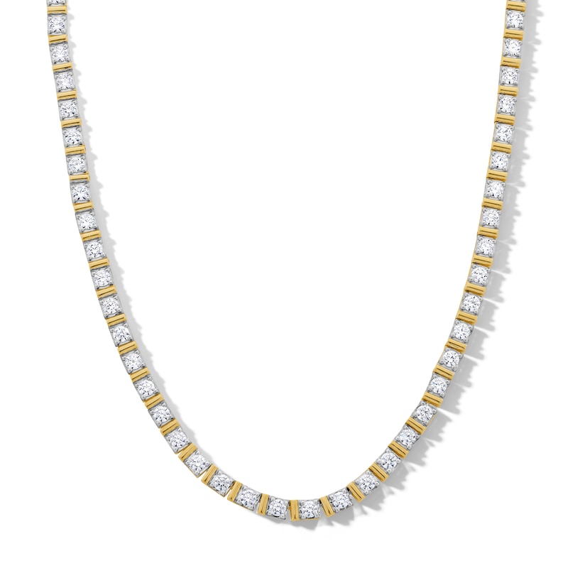 Main Image 1 of 10 CT. T.W. Certified Lab-Created Diamond Tennis Necklace in 10K Gold (F/SI2) - 20”