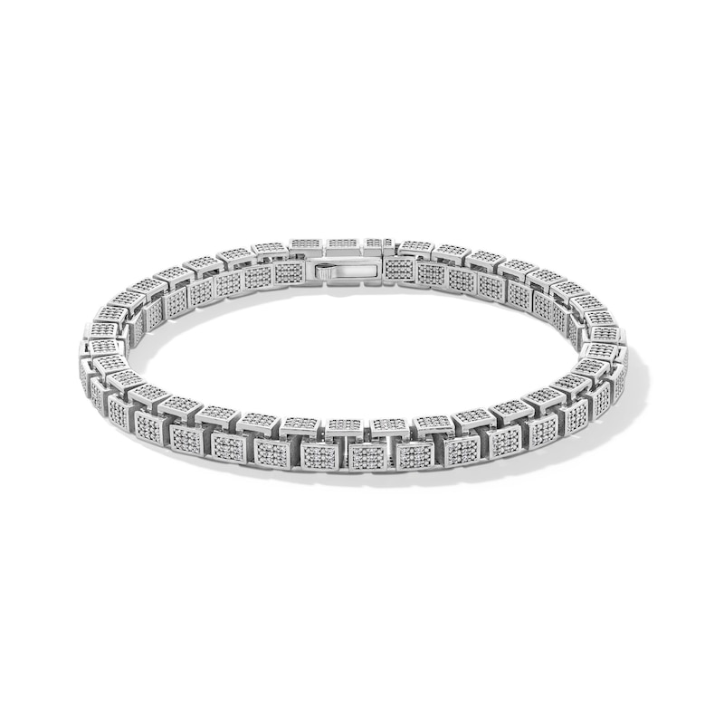 Main Image 1 of 1 CT. T.W. Multi-Diamond Link Bracelet in Sterling Silver - 8.5”