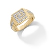 Thumbnail Image 3 of 3/4 CT. T.W. Diamond Greek Key Rectangle-Top Collar Ring in 10K Gold