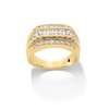 Thumbnail Image 1 of 1-1/2 CT. T.W. Certified Lab-Created Diamond Triple Row Ring in 10K Gold (F/SI2)